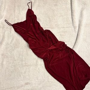 Rich burgundy Fashion Nova dress